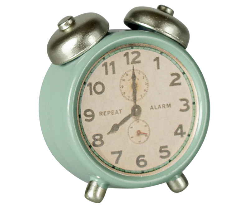 Maileg Alarm Clock Mouse Mint S/S 2025