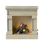 Maileg Fireplace Mouse Off-White