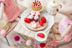 Set Of 3 Handmade Miniature Polymer Clay Iced Heart Cookies Perfect For Your Maileg Mice