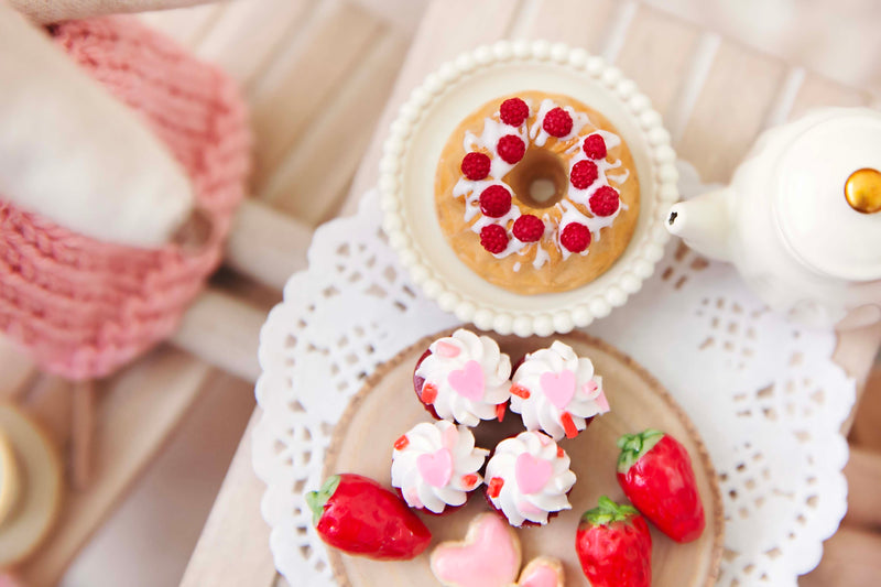 Handmade Miniature Red Velvet Valentines Day Cupcakes Perfect For Your Maileg Mice