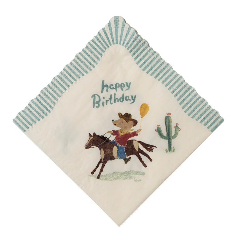 Maileg Napkin Happy Birthday Cowboy PRE ORDER ONLY