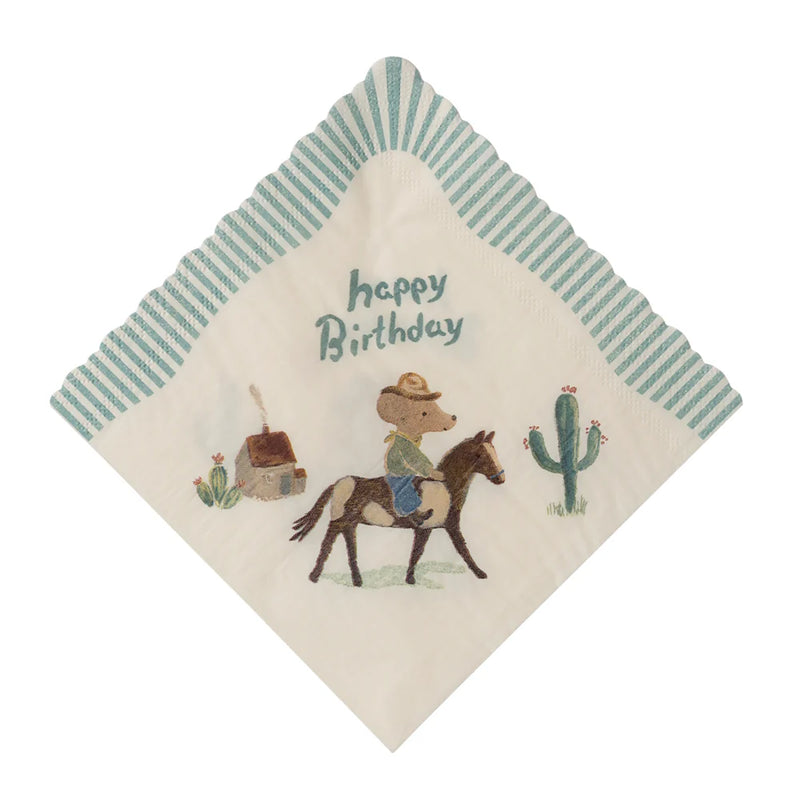 Maileg Napkin Happy Birthday Cowboy PRE ORDER ONLY