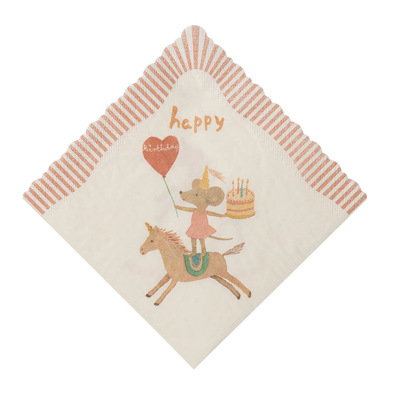 Maileg Napkin Happy Birthday Unicorn PRE ORDER ONLY