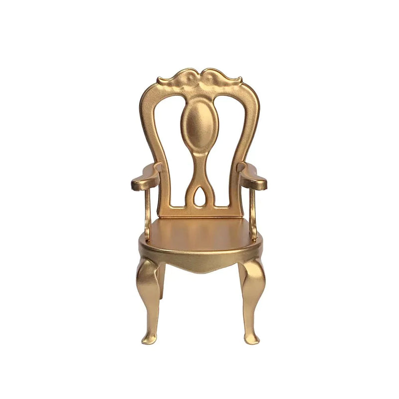 Aizulhomey Princess Chair - Gold Dollhouse Miniature