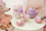 Set of 4 Handmade Miniature Polymer Cupcakes Lilac Sprinkles Perfect For Maileg Mice