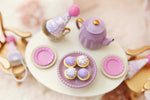 Set of 4 Handmade Miniature Polymer Cupcakes Lilac Sprinkles Perfect For Maileg Mice