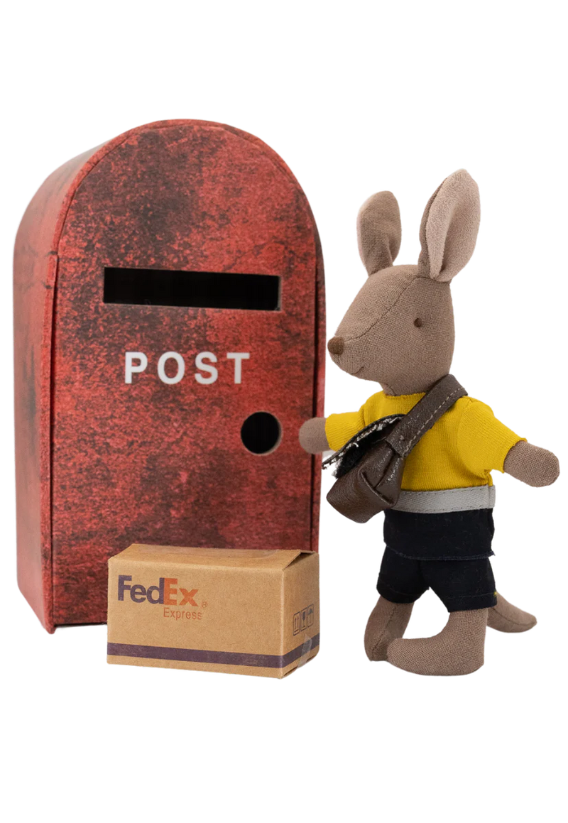 Rugaroo - Rugabub The Postie Kangaroo Doll With Bag In Post Box