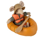 Maileg Rubber Boat Mouse Dusty Yellow RETIRED