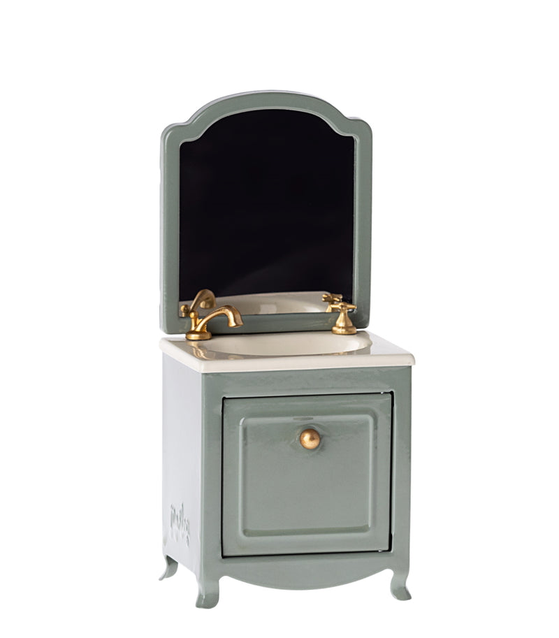 Maileg Sink Dresser And Mirror Mint Mouse RETIRED