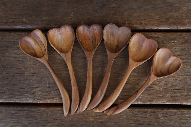 Papoose Teak Heart Spoon