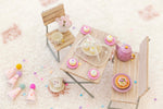 Set of 4 Handmade Miniature Polymer Cupcakes Candy Hearts Miniature Food Perfect For Maileg Mice